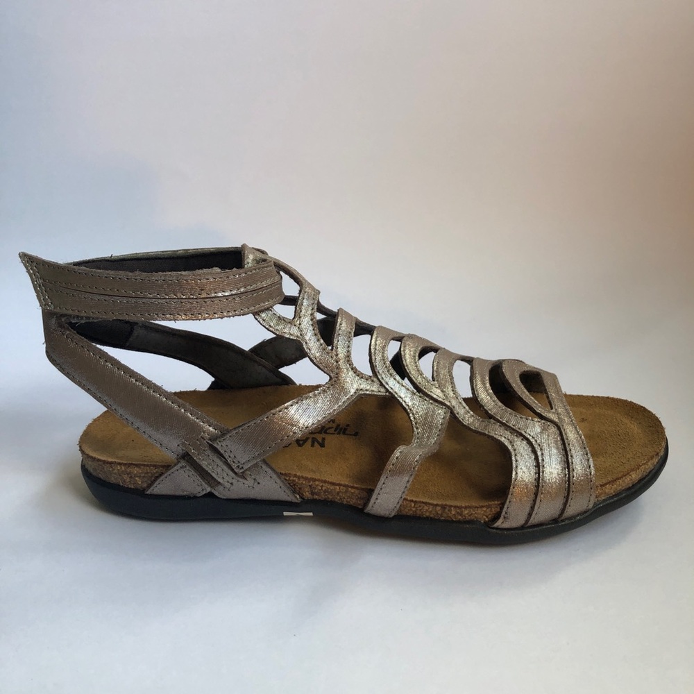 Women's Metallic Strappy Gladiator Sandal - Silver